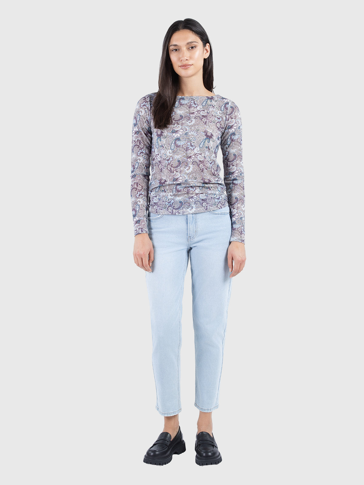 Boho paisley mesh top