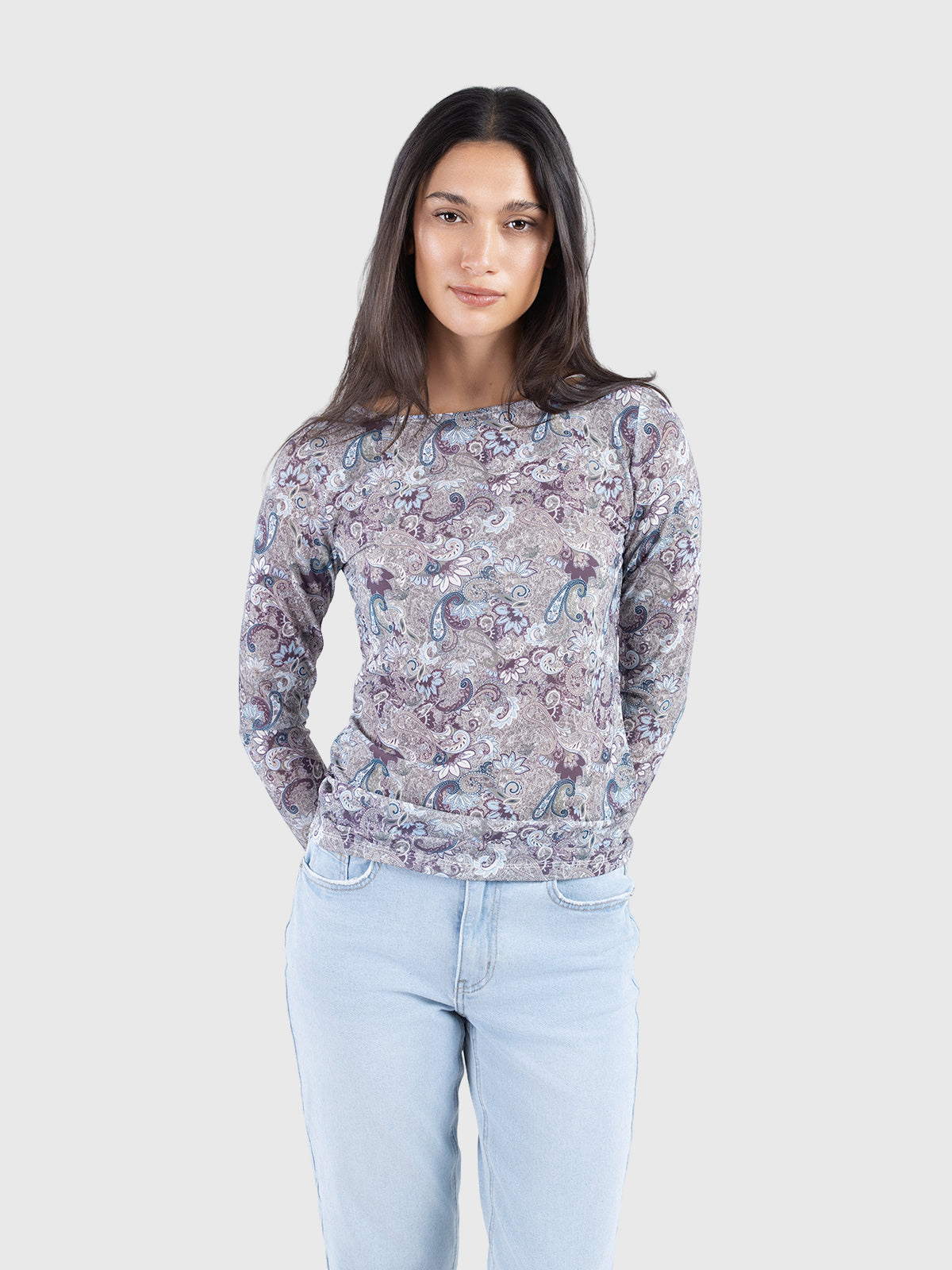 Boho paisley mesh top