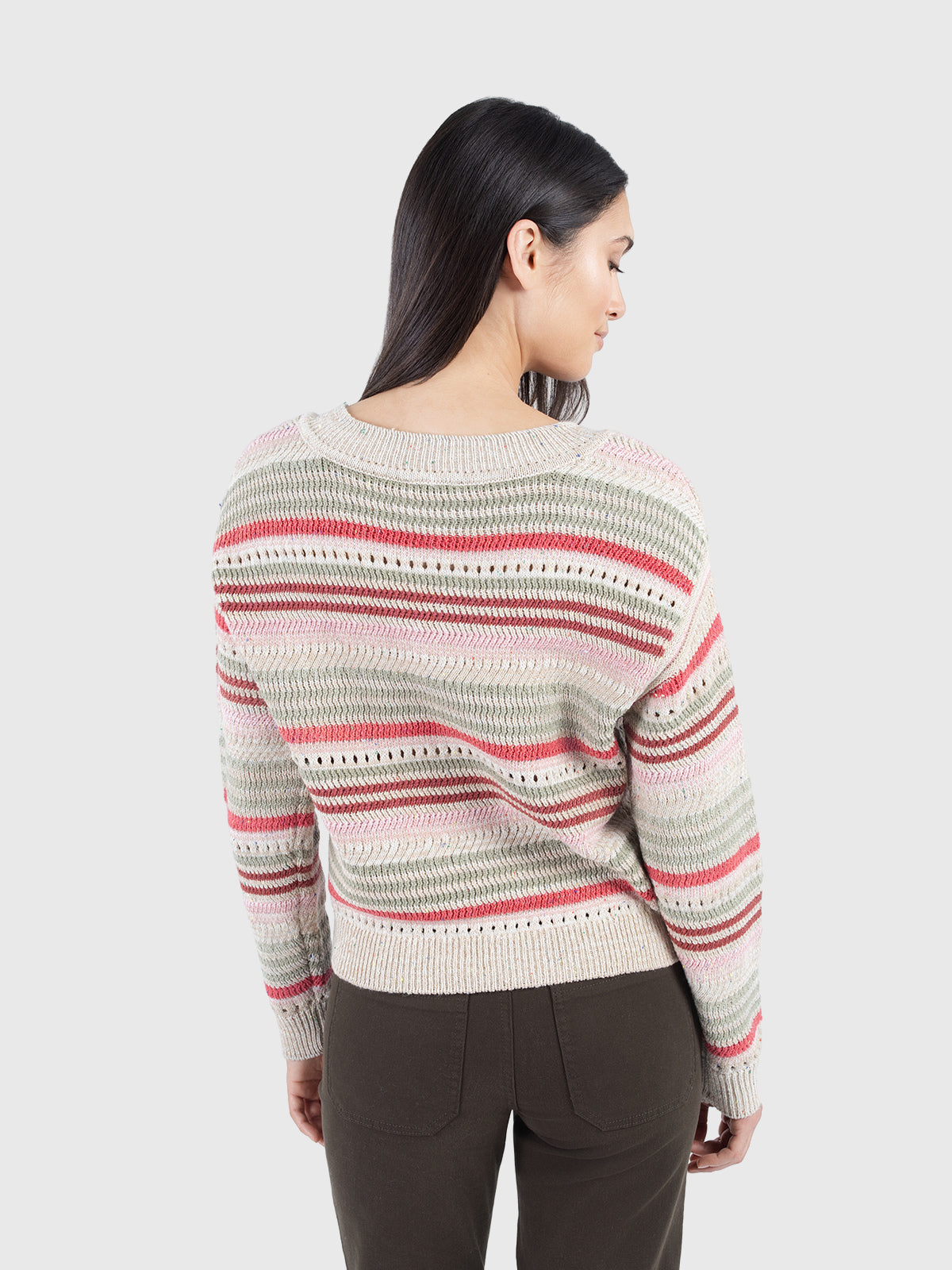 Multicolor v-neck sweater