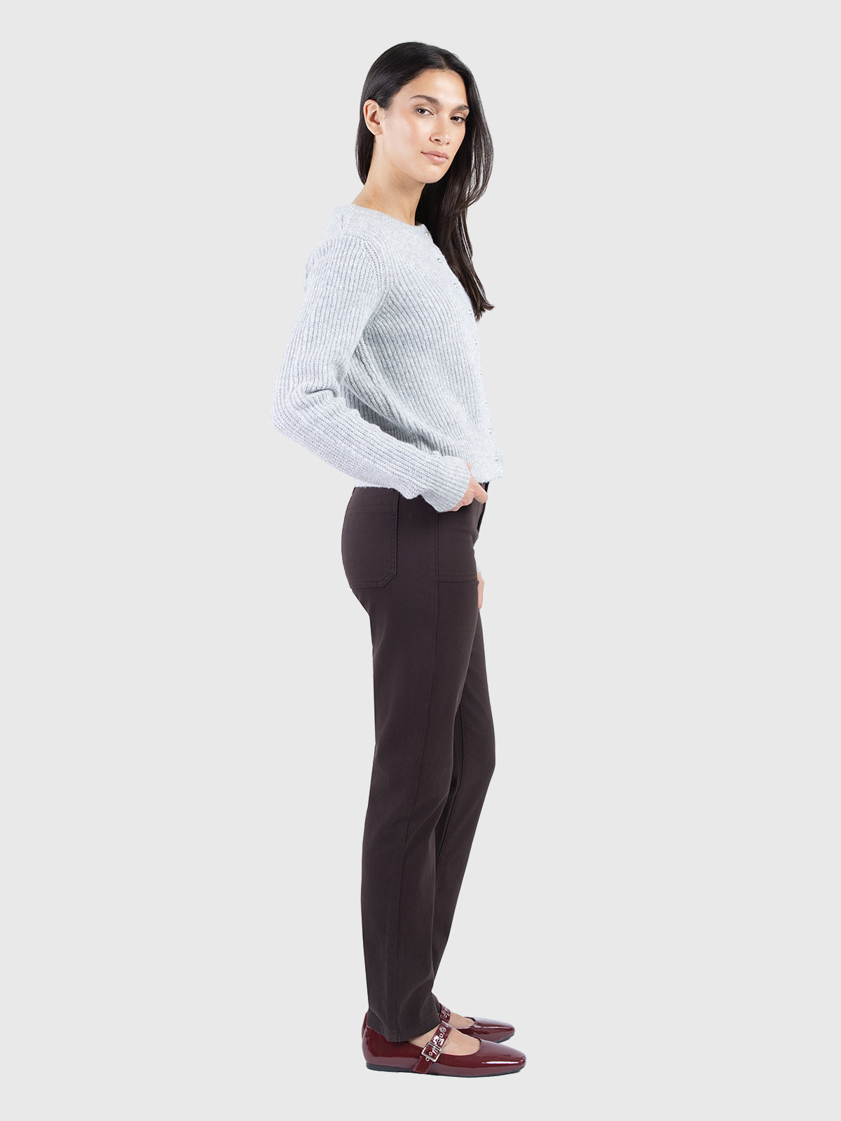 Basic pearl button cardigan