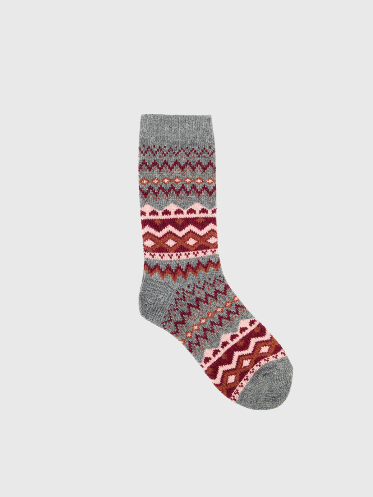 Jacquard wool blend socks