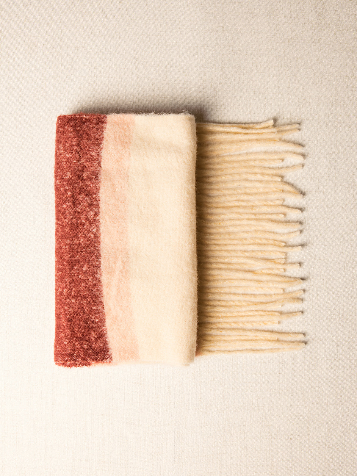 Striped winter scarf
