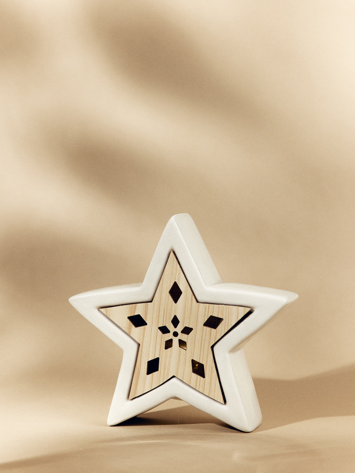 Étoile lumineuse de céramique - grande