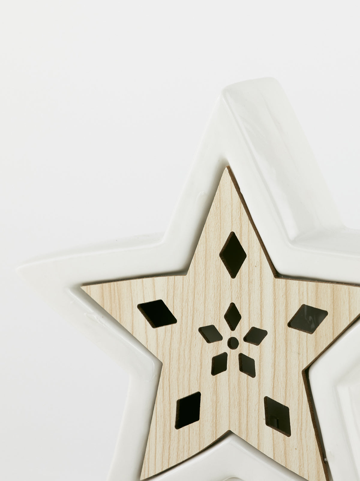 Étoile lumineuse de céramique - grande