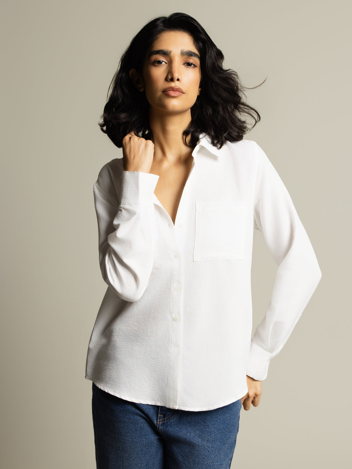 Chemisier essentiel manches longues
