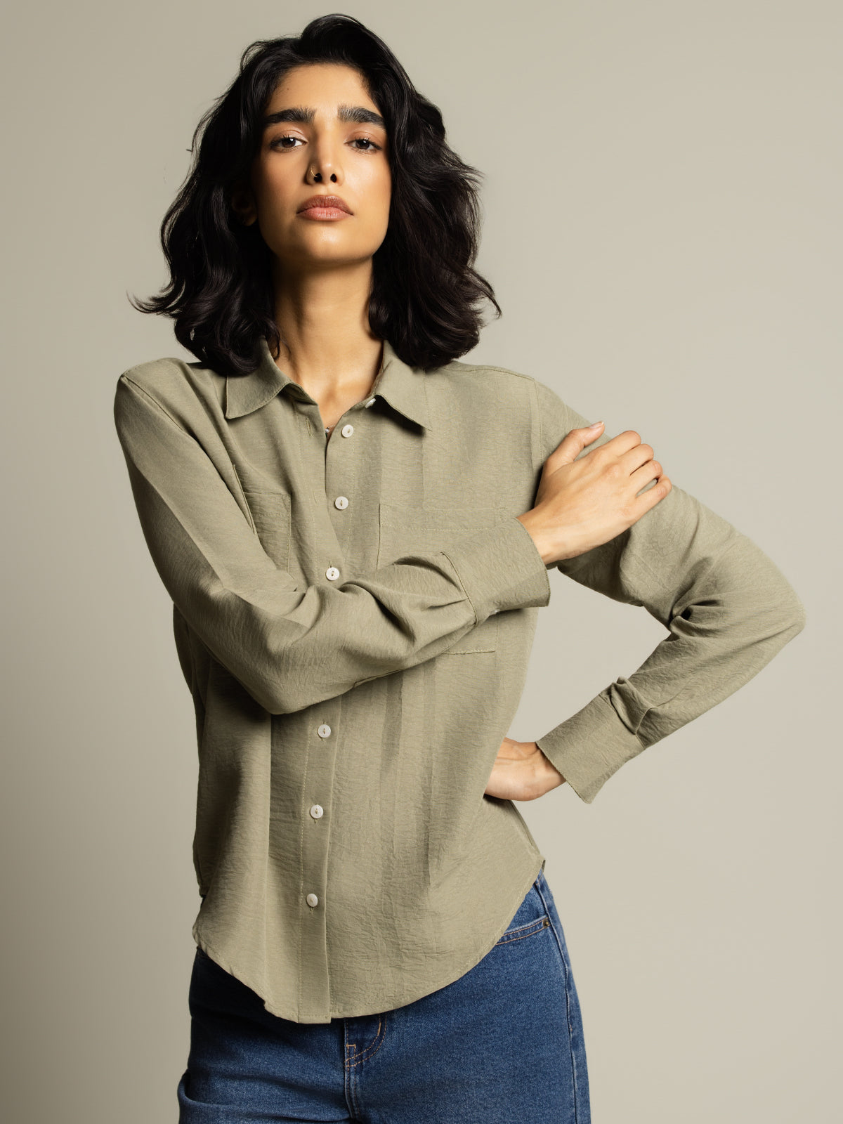Chemisier essentiel manches longues