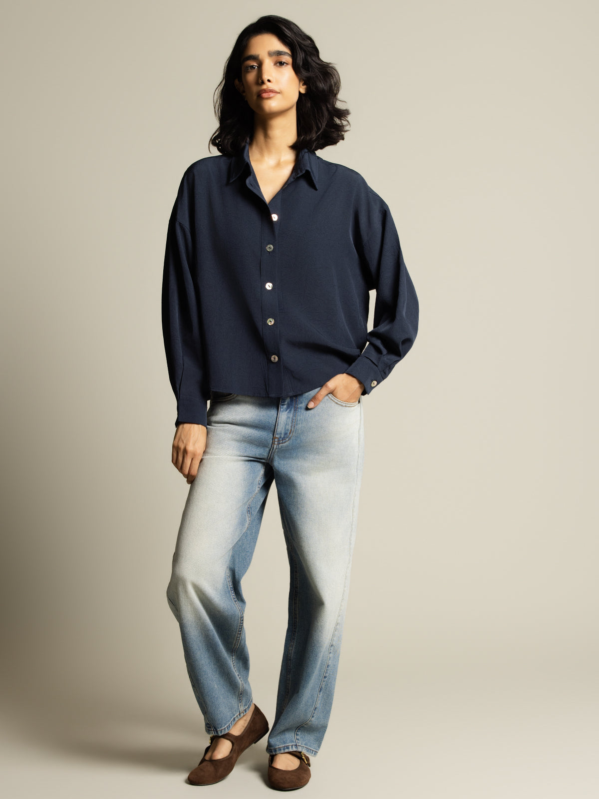 Blouse décontractée manches longues