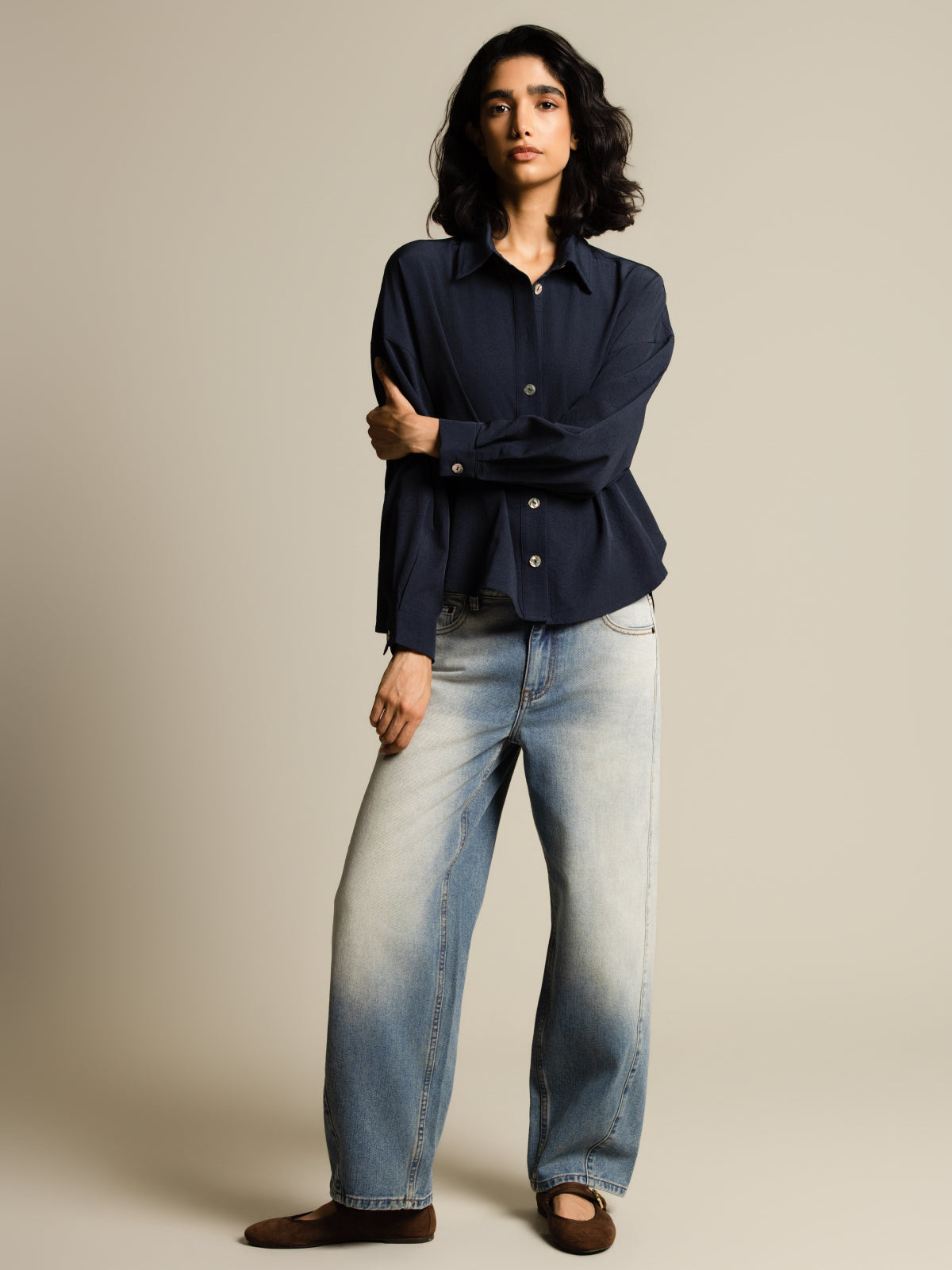 Blouse décontractée manches longues