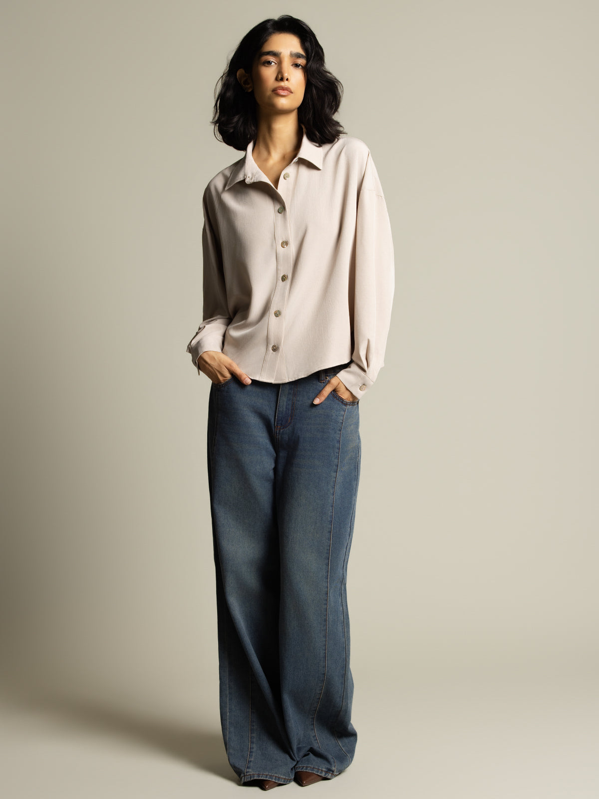 Blouse décontractée manches longues