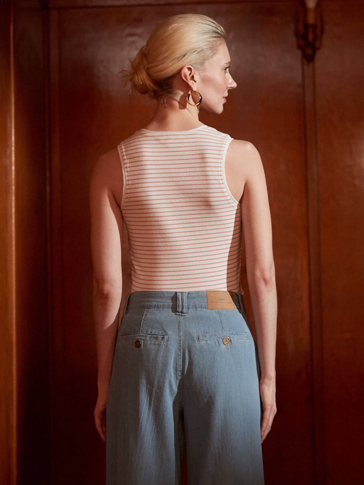 Camisole rayée col V