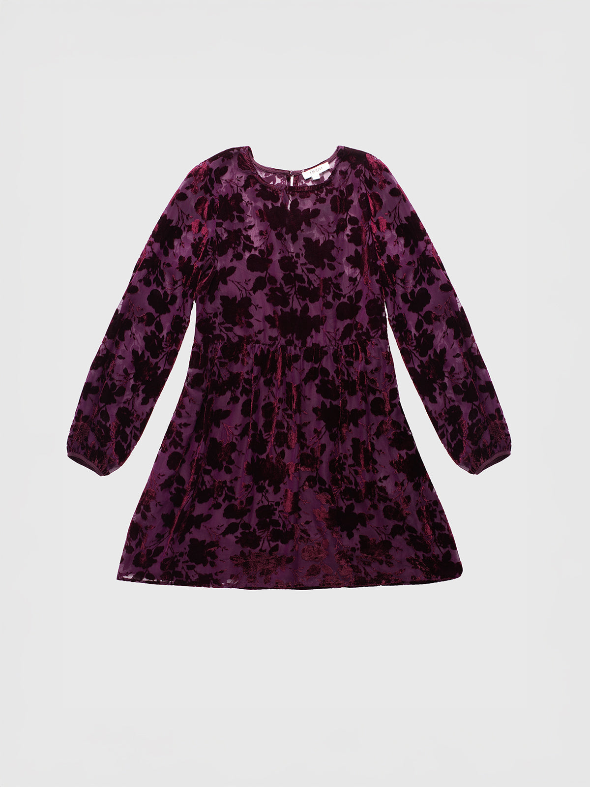 Short flocking flare dress