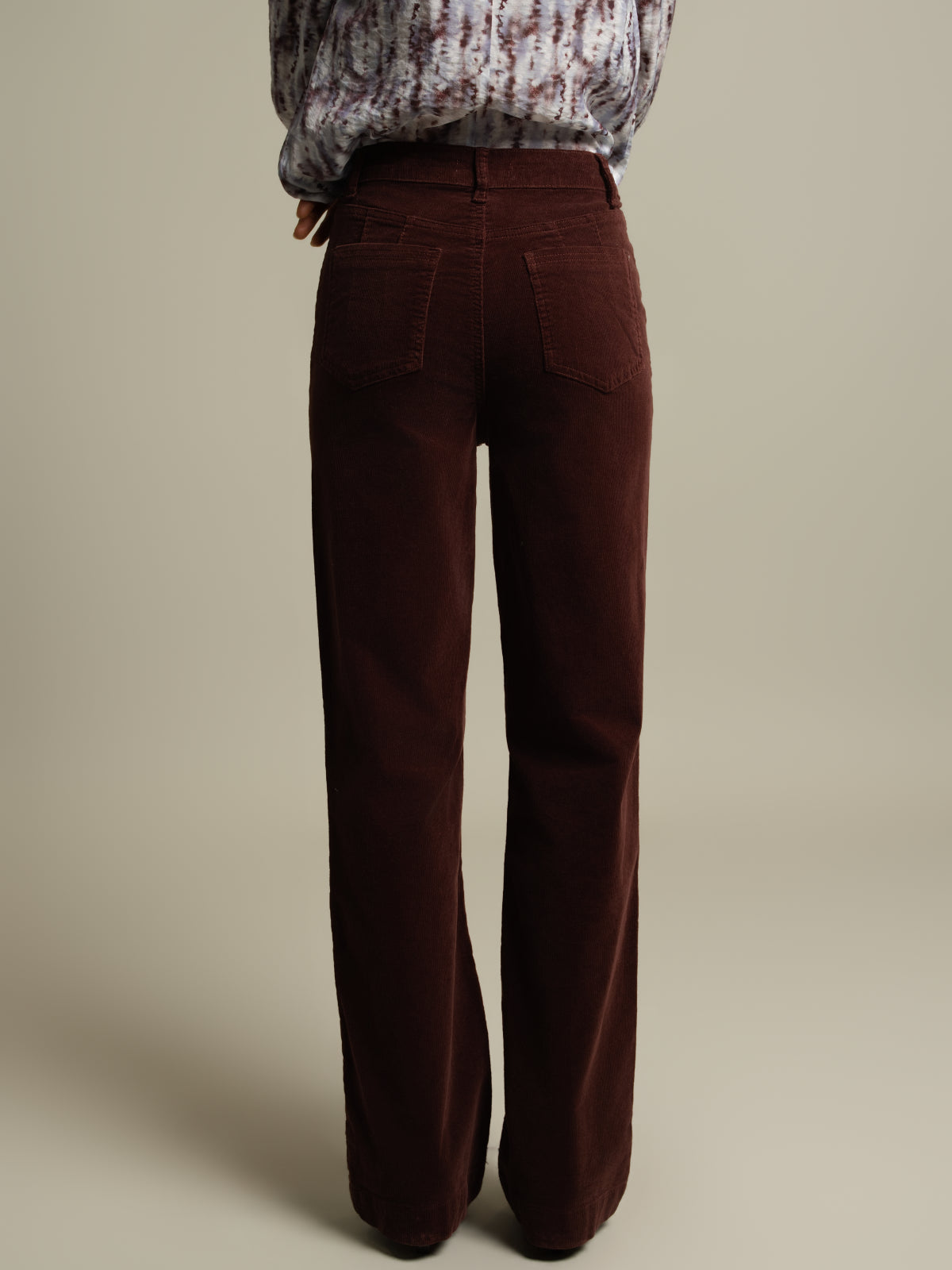 Pantalon large en velours côtelé