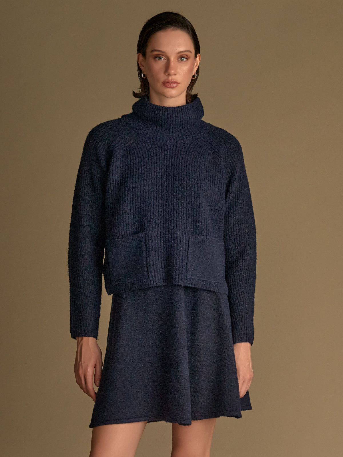 Pull stylé à col cheminée