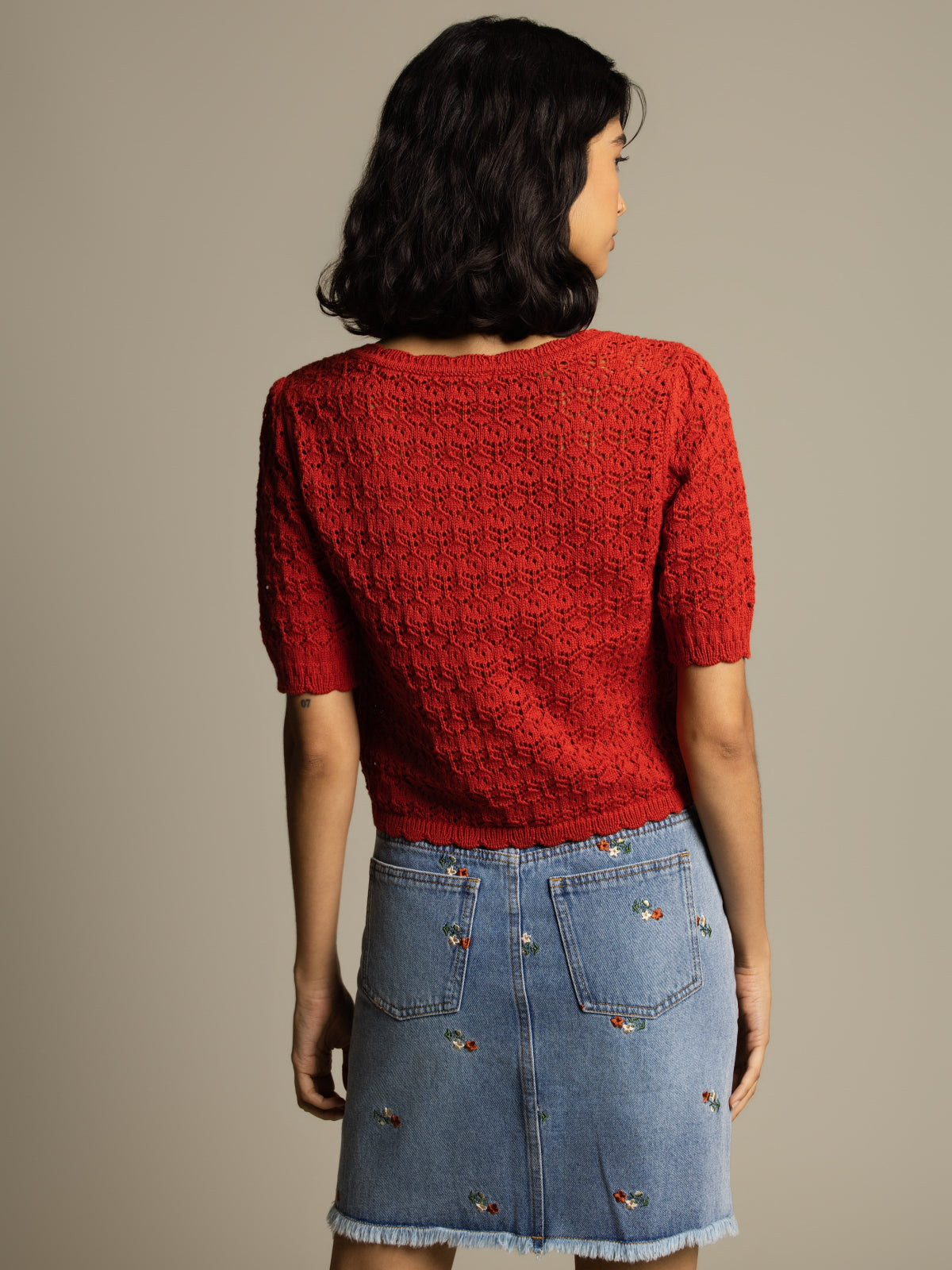 Cardigan effet crochet