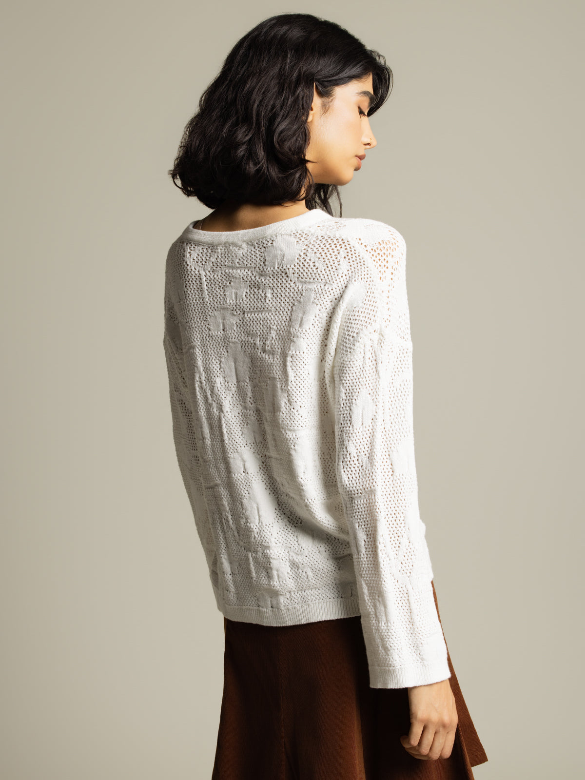 Chandail jacquard floral