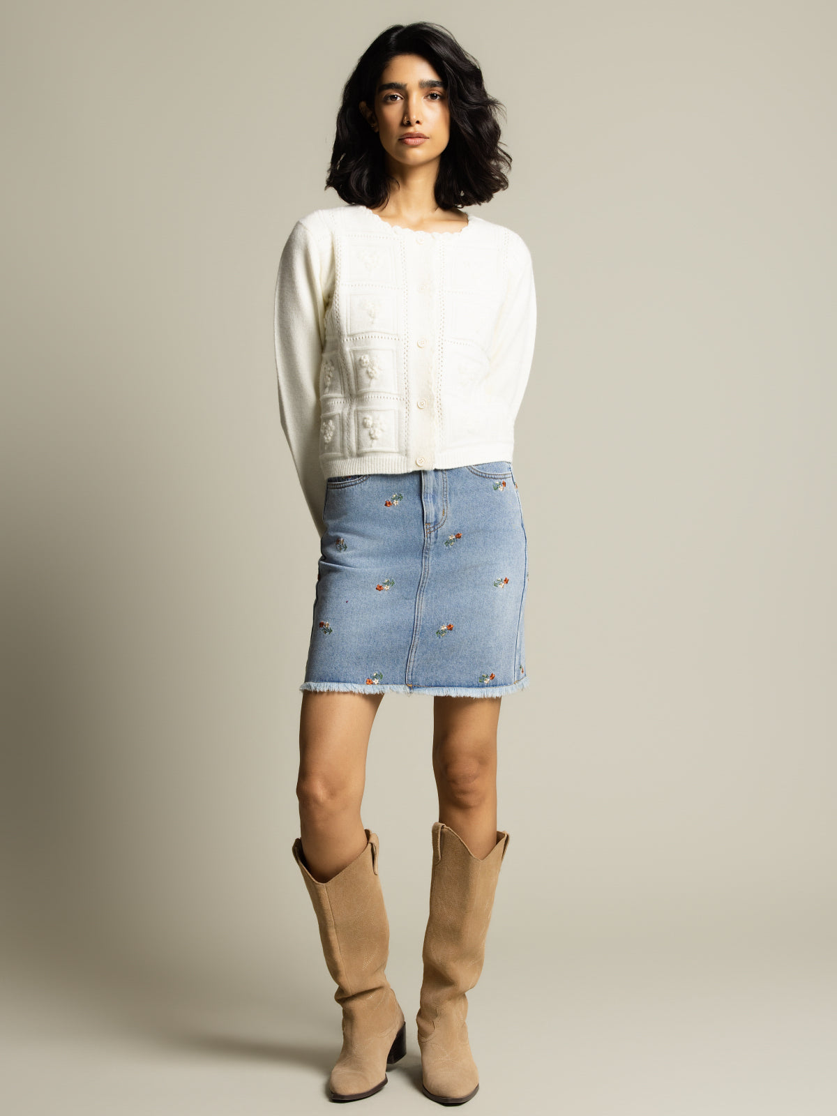 Cardigan détail jacquard