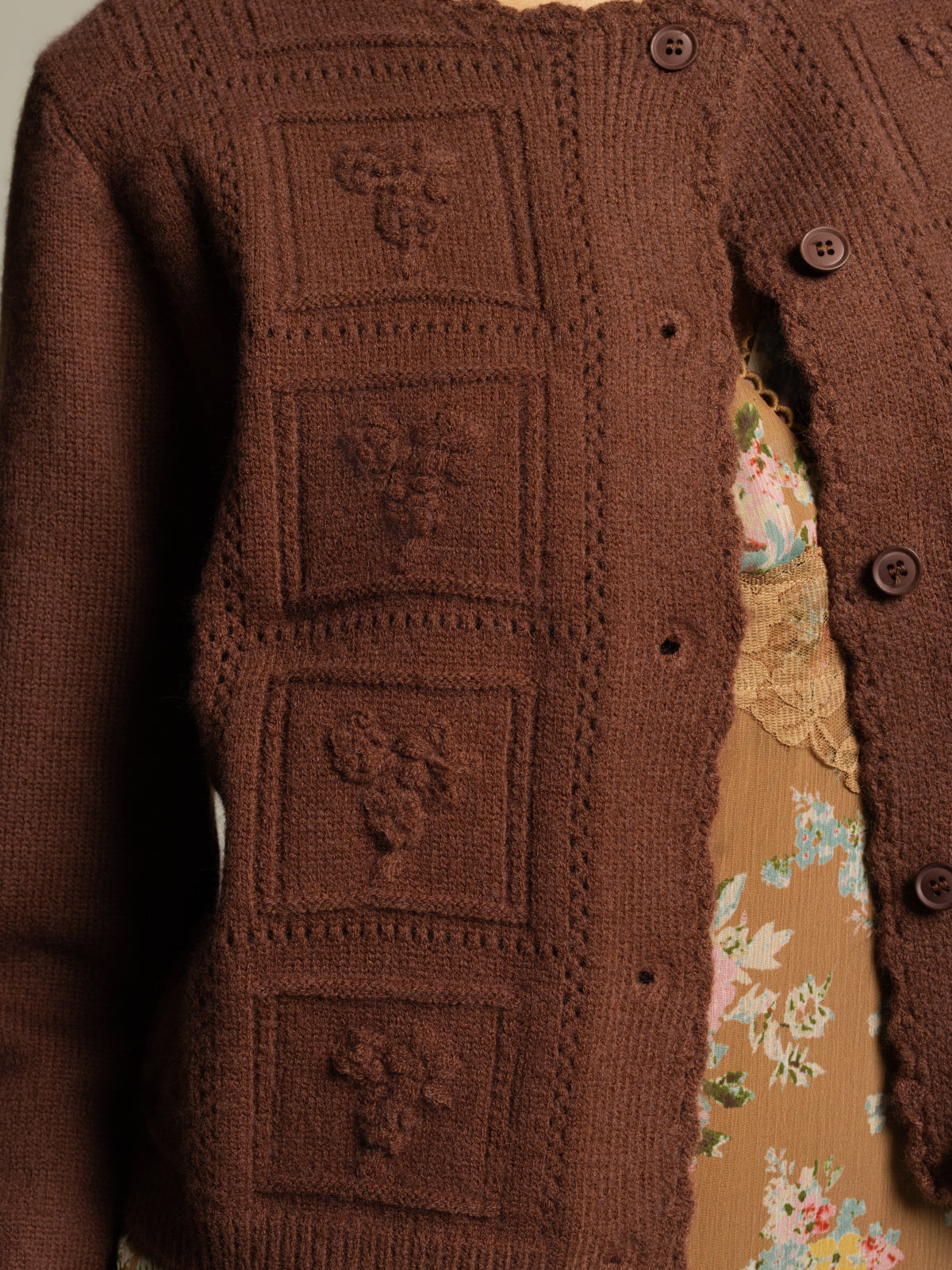 Cardigan détail jacquard
