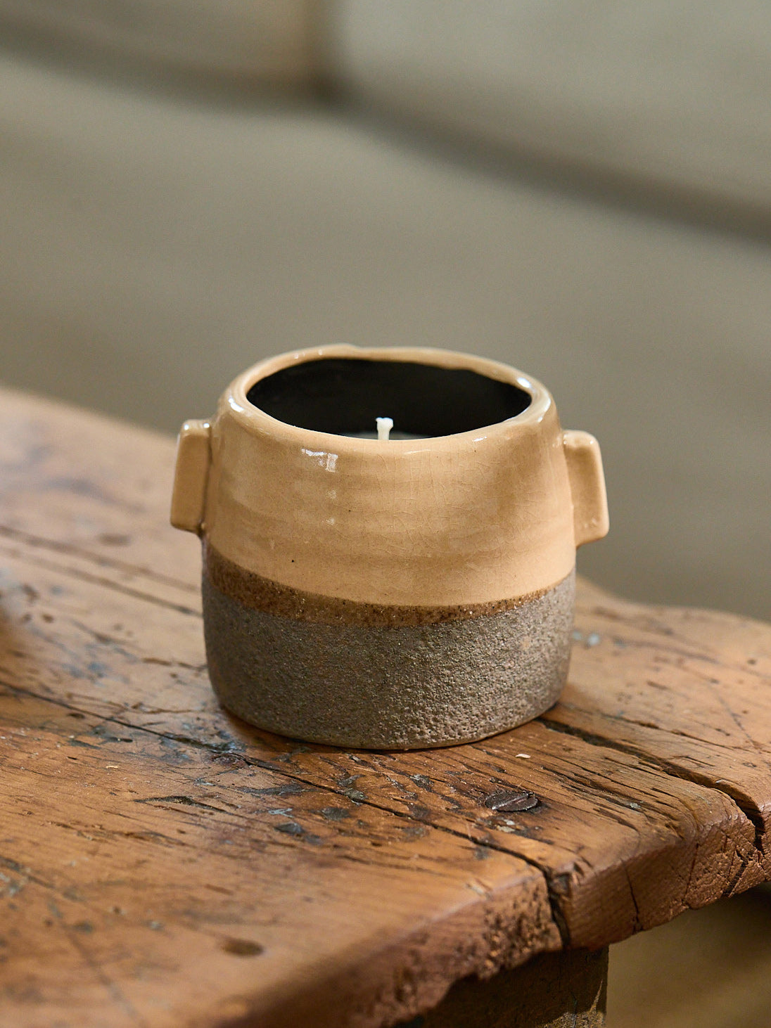 Bougie en céramique 2 mèches - Amande et lait d'avoine