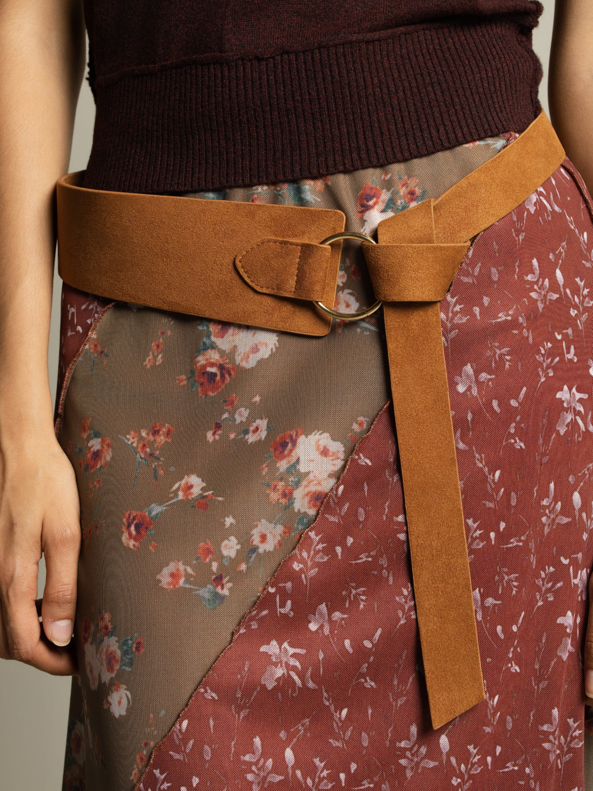 Ceinture nouée en suède synthétique