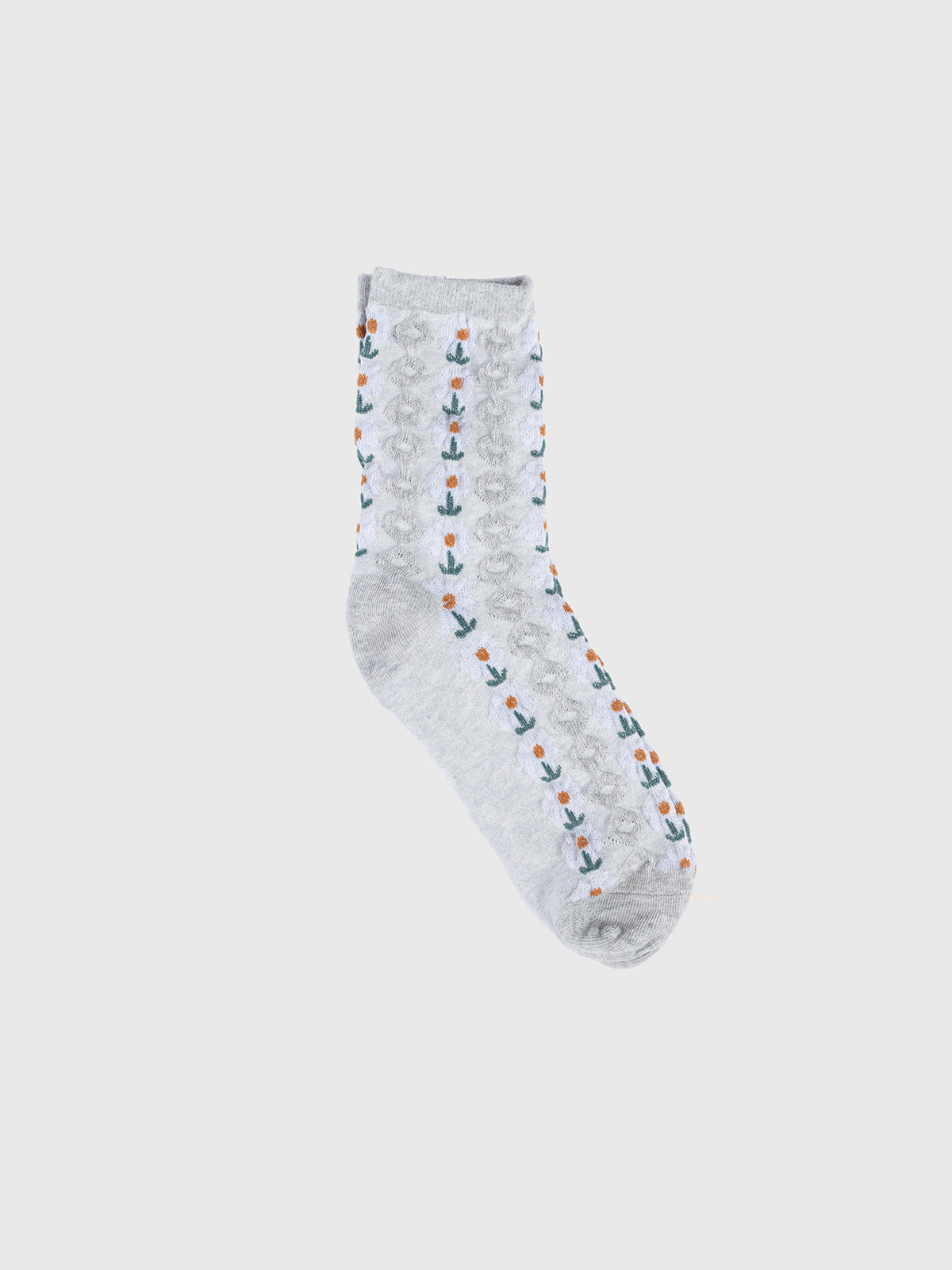 Chaussettes à fleurs texturées rétro