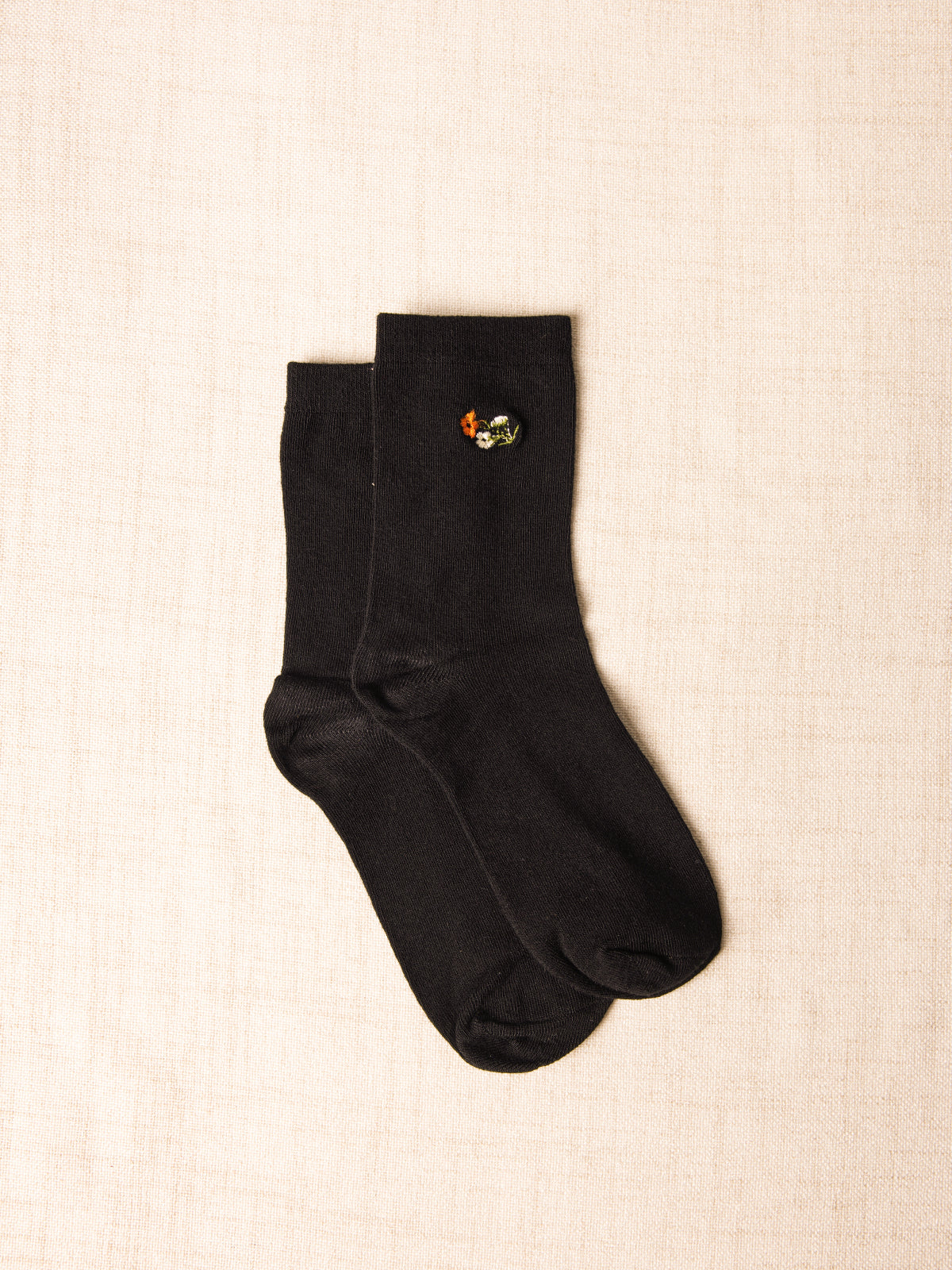 Chaussettes en bambou brodées