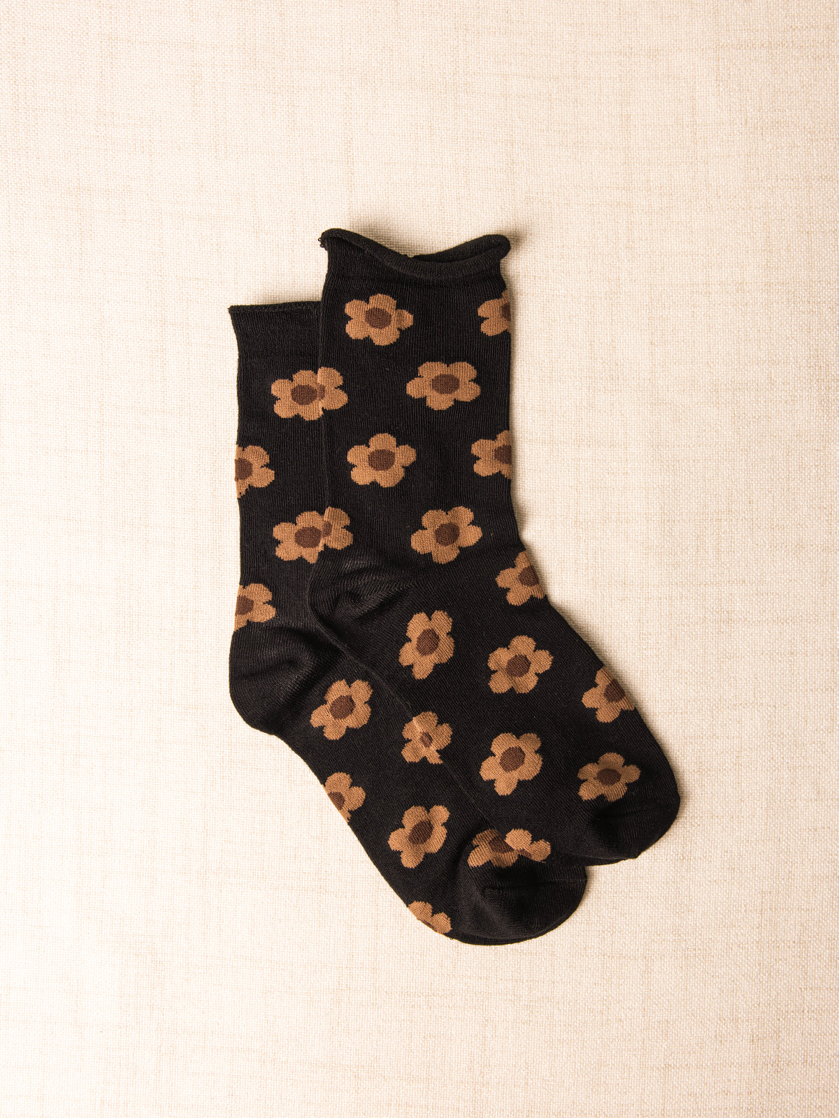 Chaussettes fleurs rétro