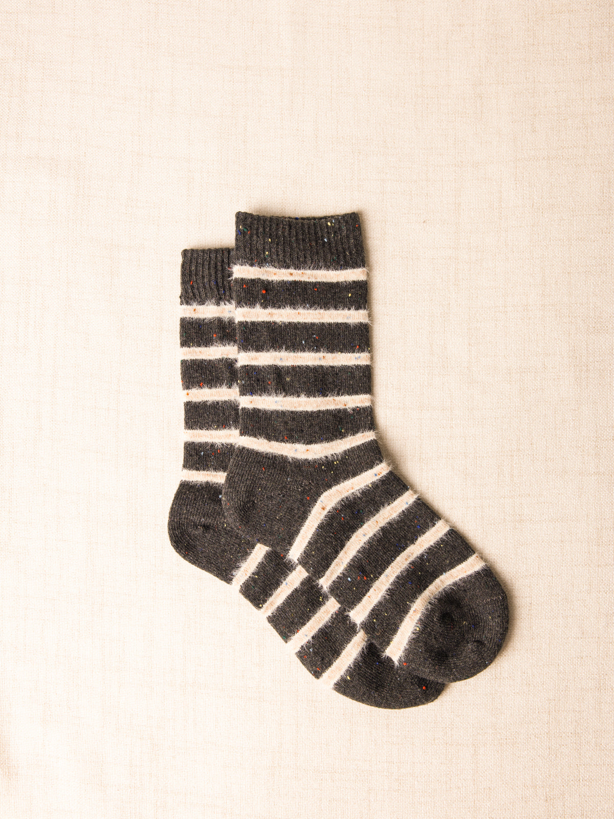 Chaussettes à rayures duveteuses