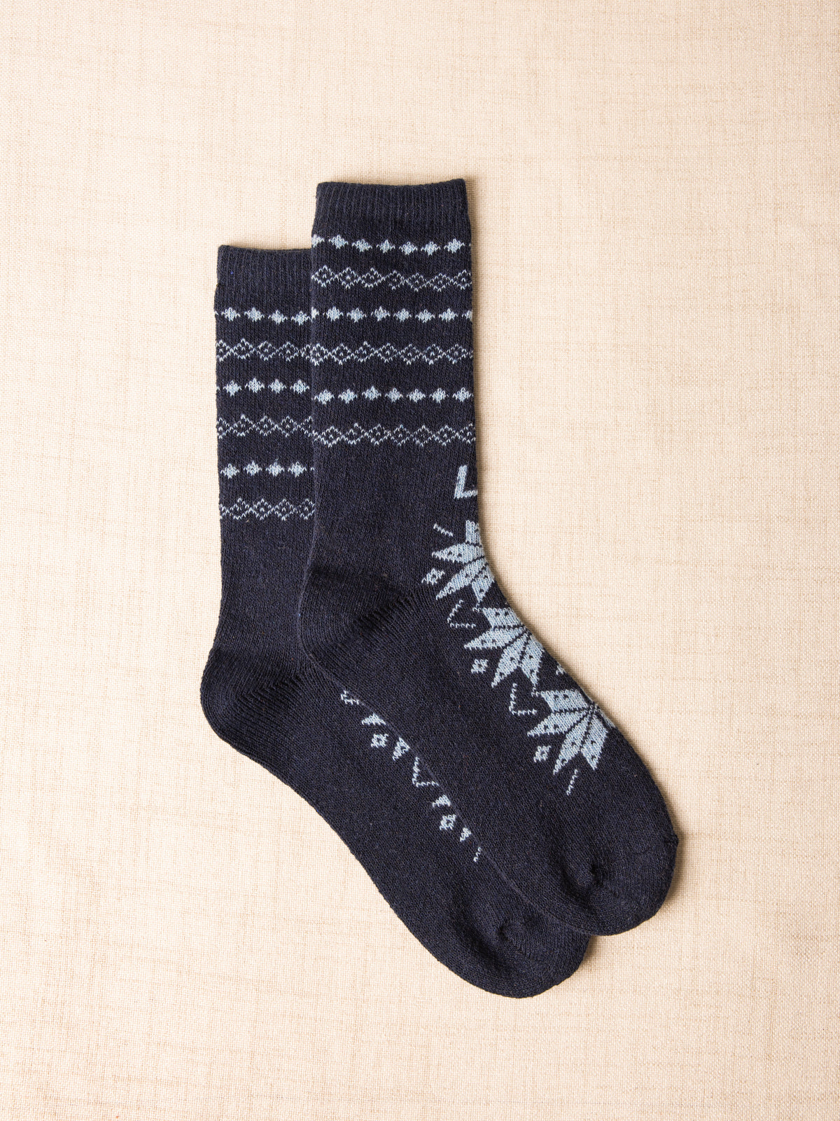 Chaussettes jacquard mélange laine