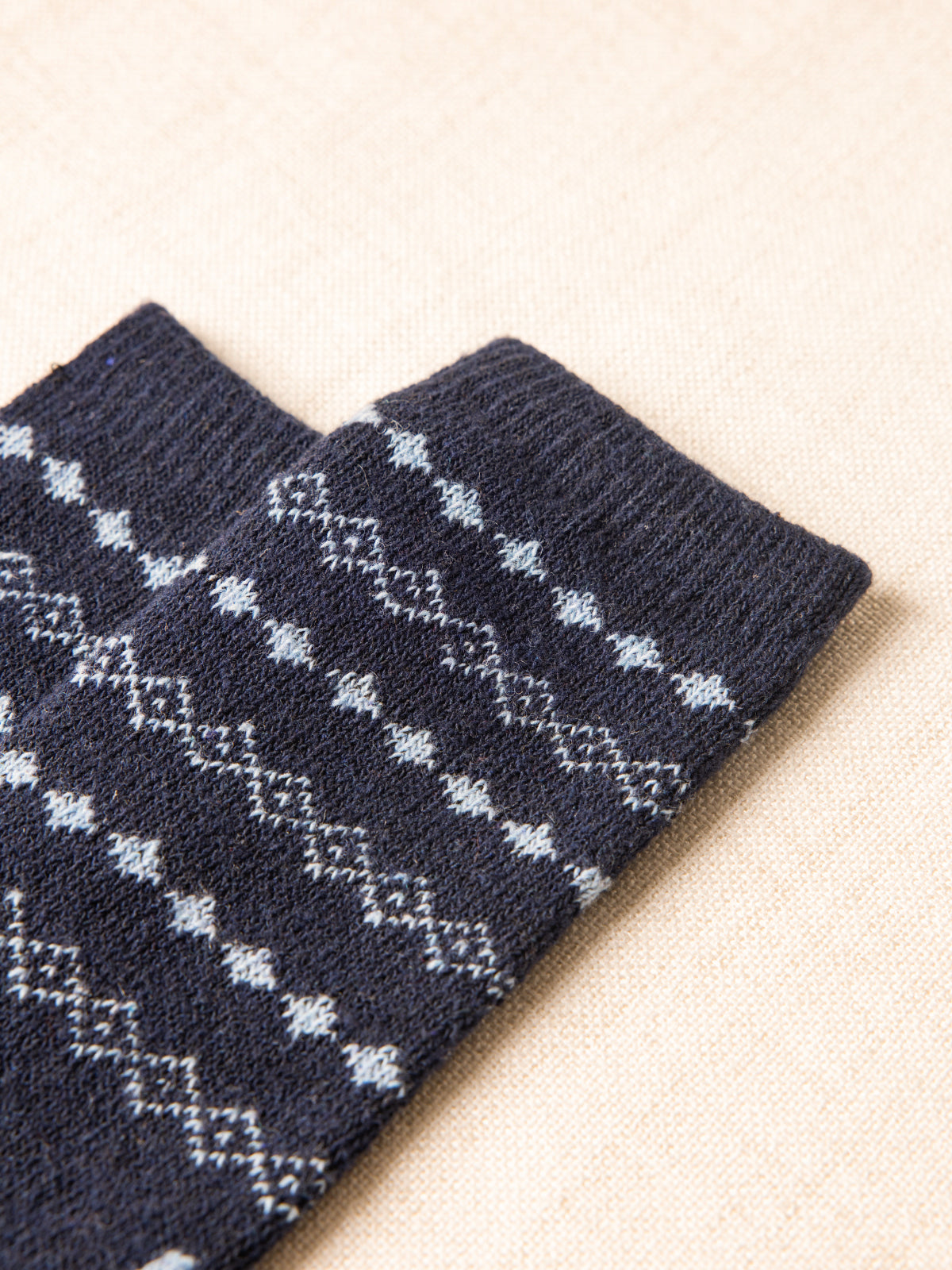 Chaussettes jacquard mélange laine