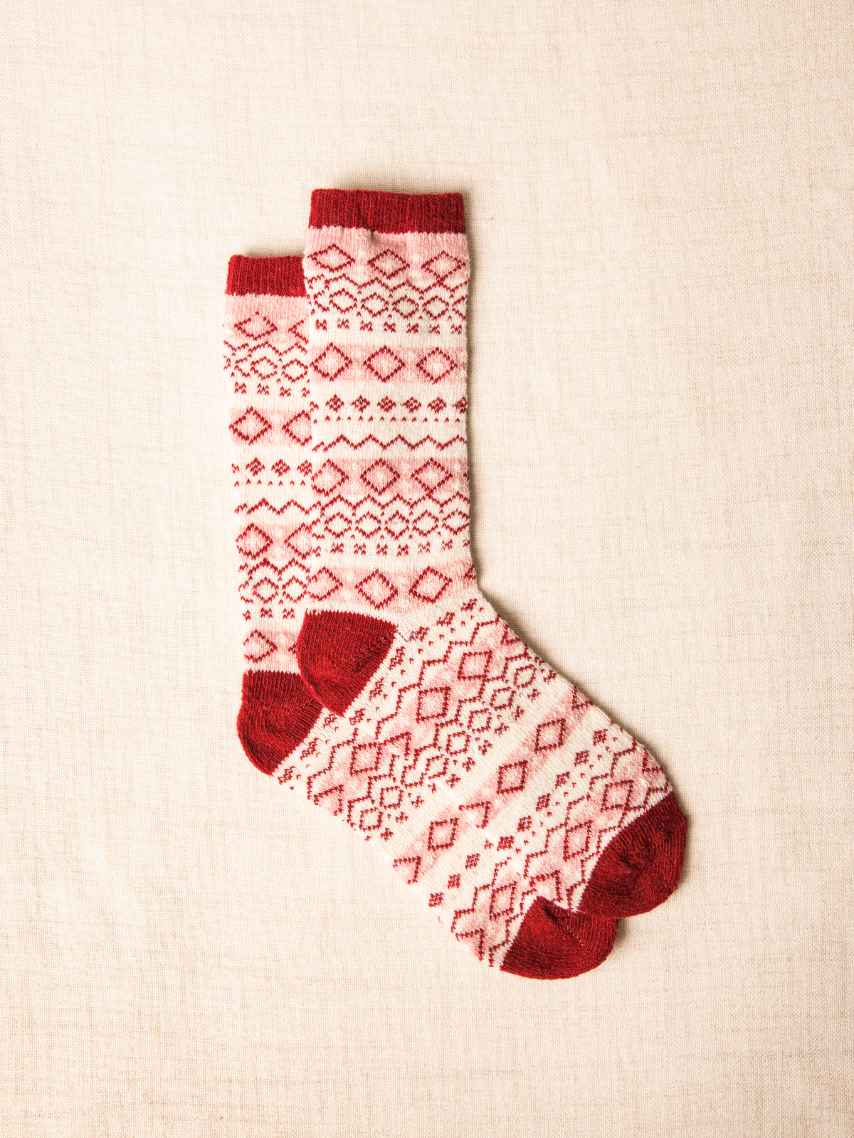 Chaussettes jacquard mélange laine