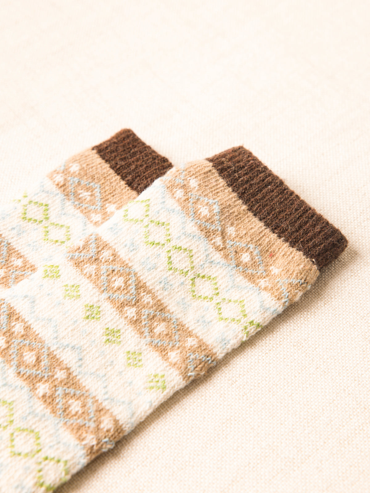 Chaussettes jacquard mélange laine