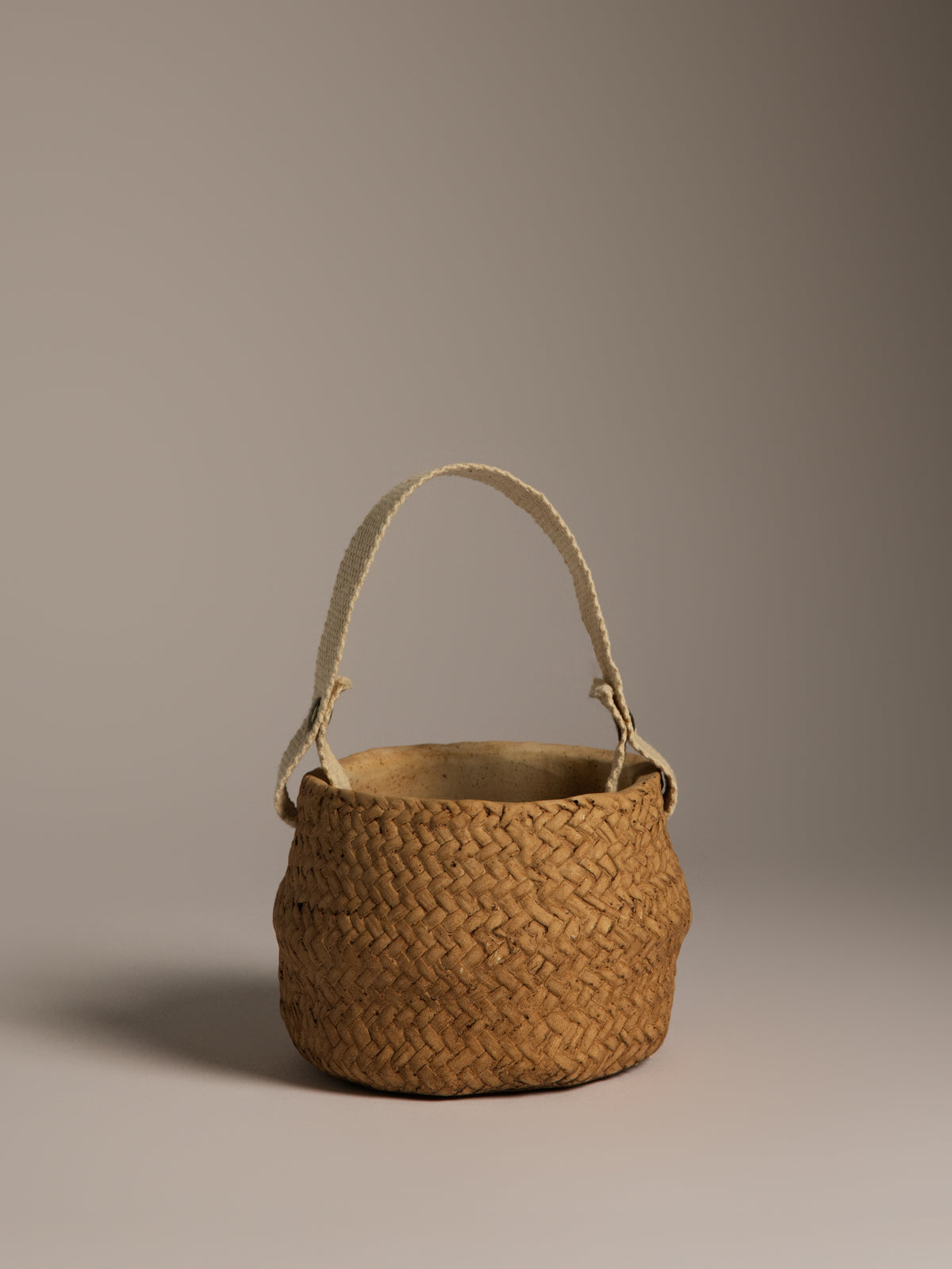 Cement Wicker-Effect Planter