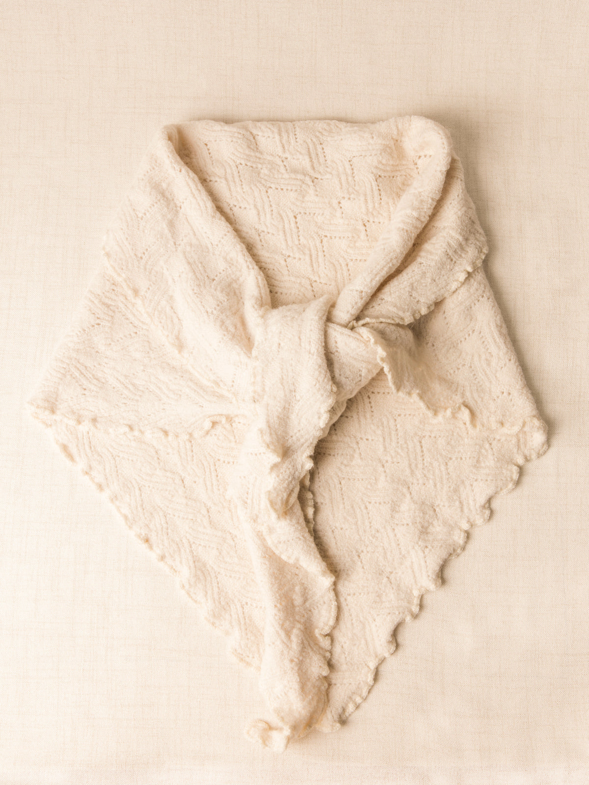 Crochet triangle scarf
