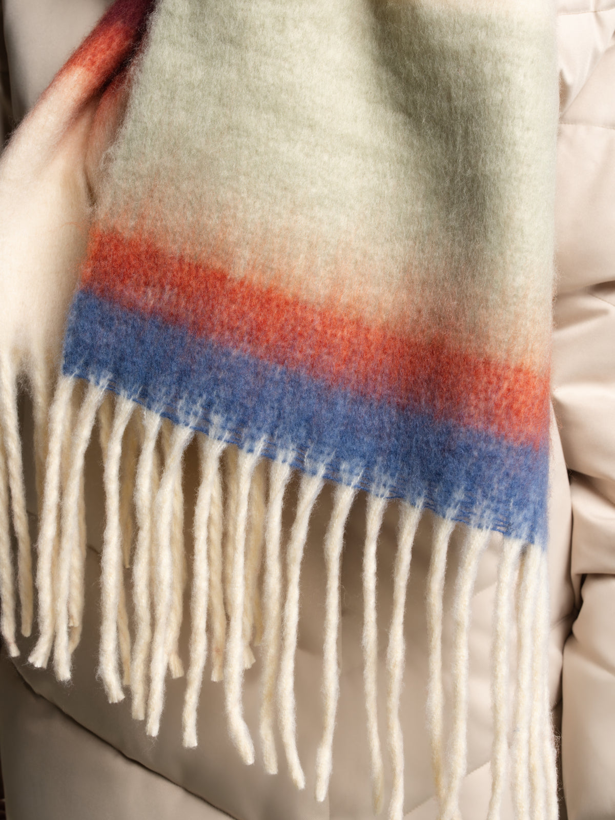 Foulard d'hiver rayé