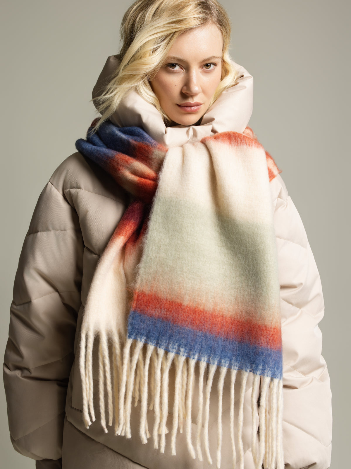 Foulard d'hiver rayé