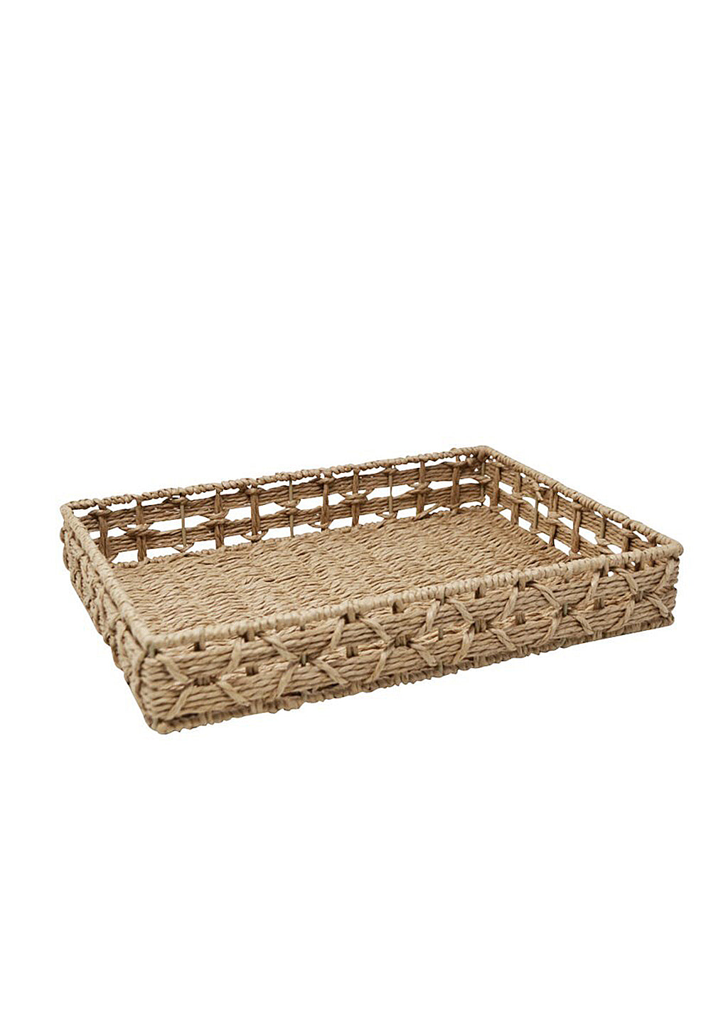 Plateau rectangle en paille