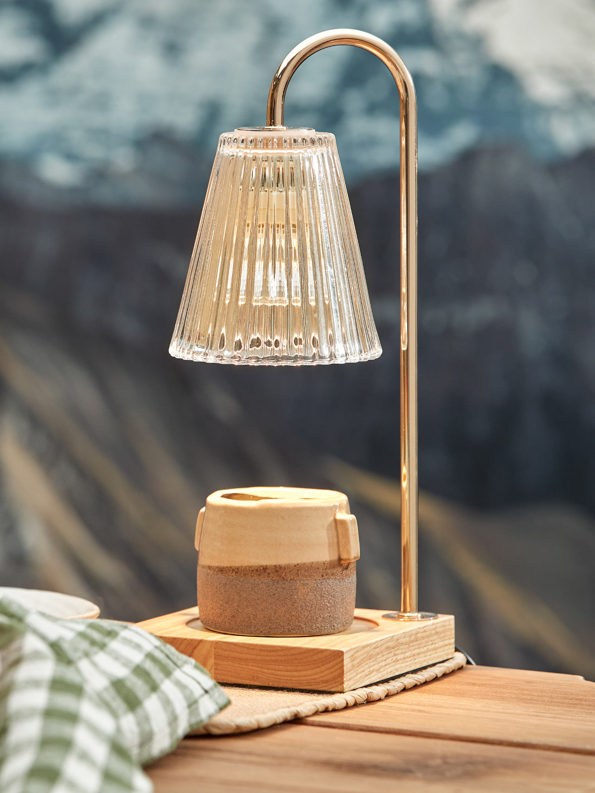 Lampe chauffe bougie transparente