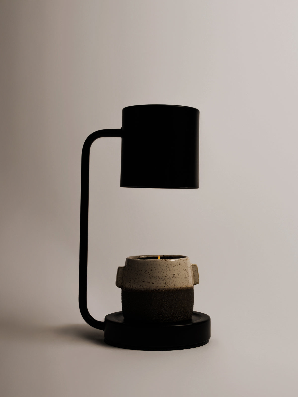 Lampe chauffe bougie noire