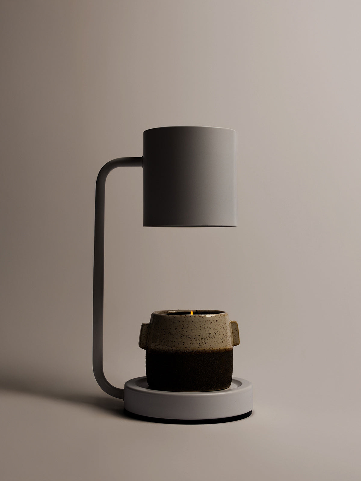 Lampe chauffe bougie blanche