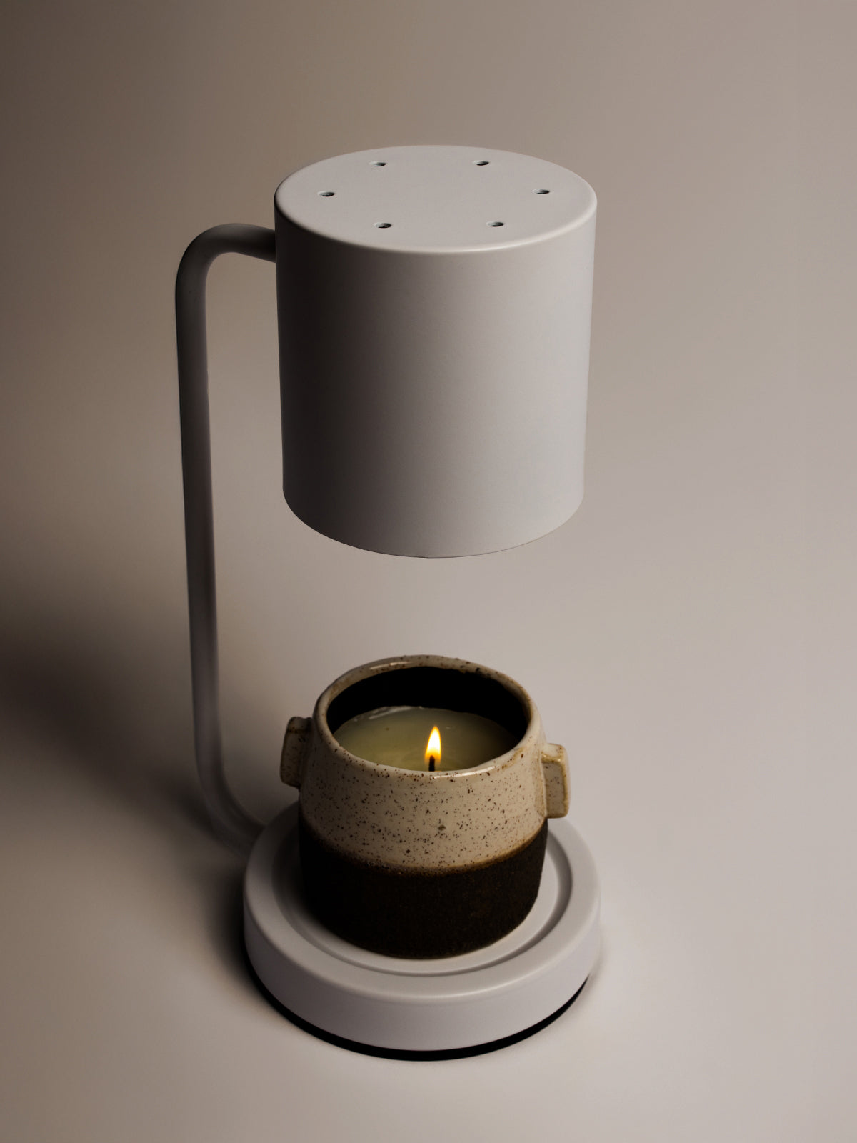 Lampe chauffe bougie blanche