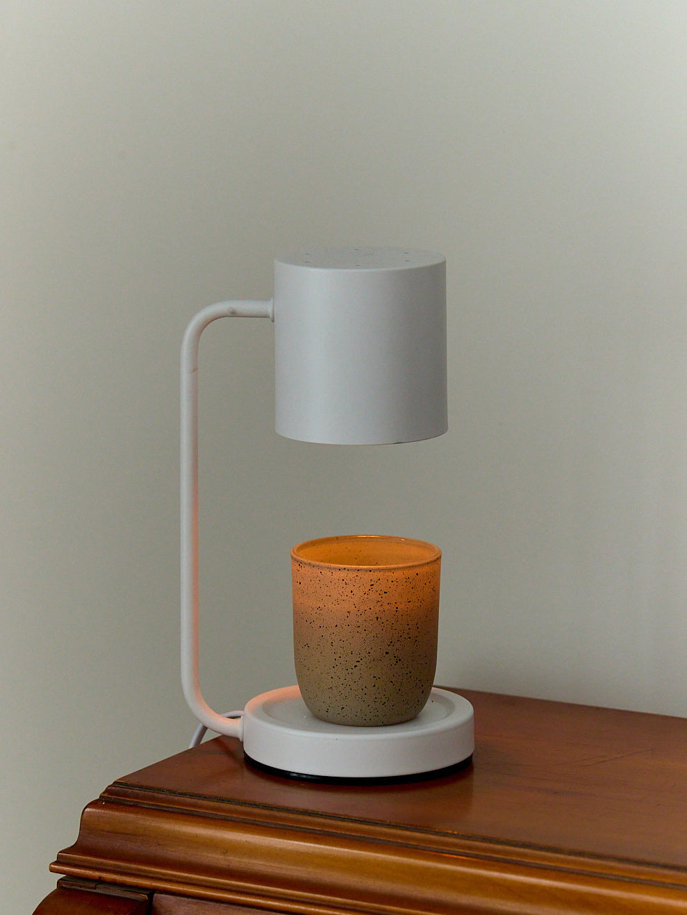White candle warmer lamp