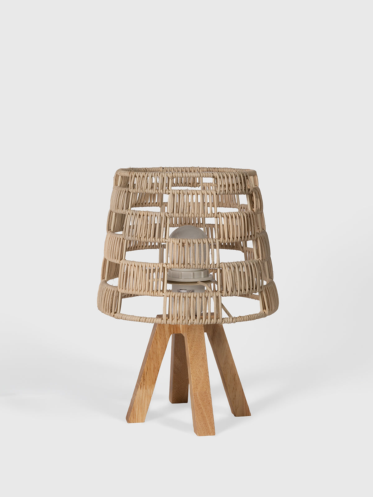 Tripod Rattan Table Lamp