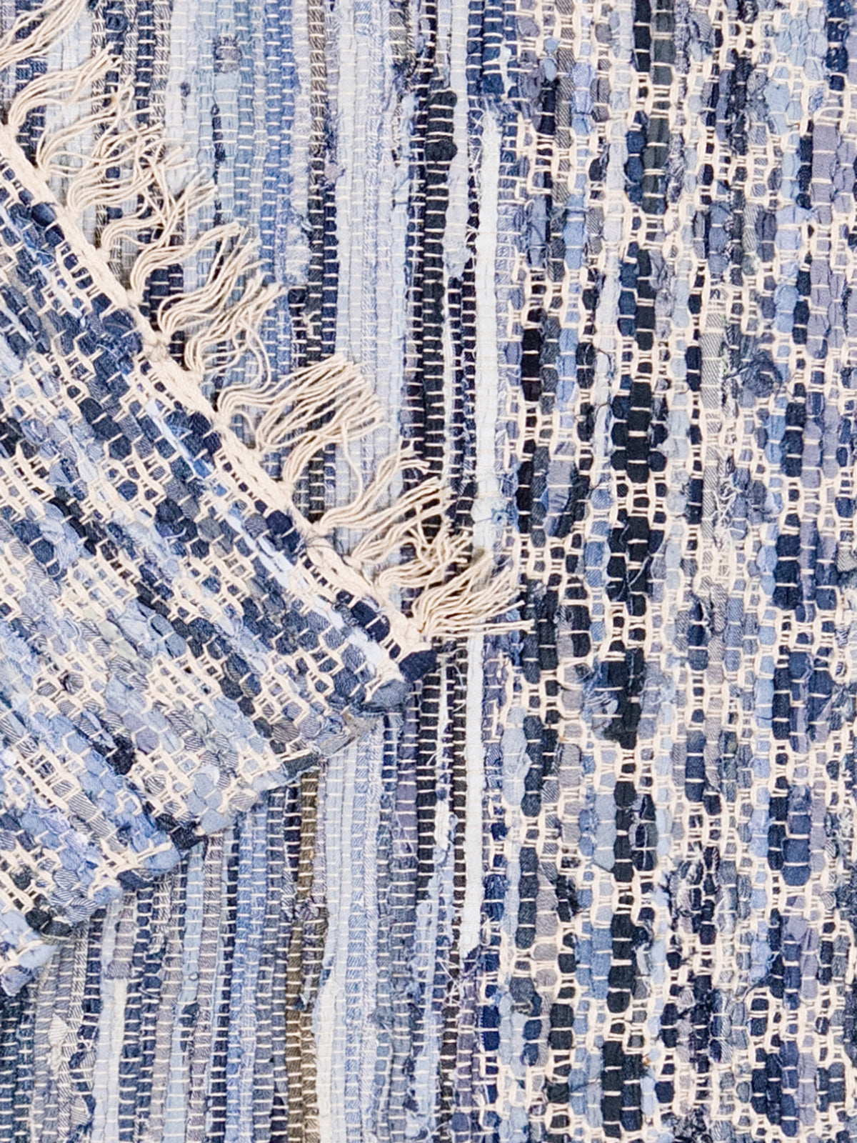 Small recycled denim rug