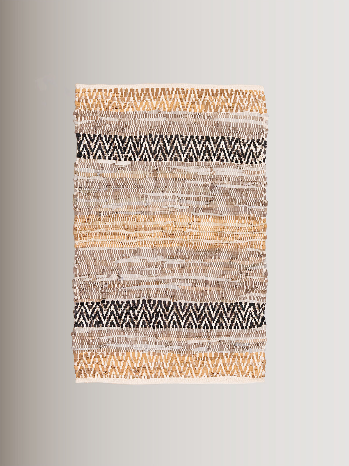 Small recycled leather rug