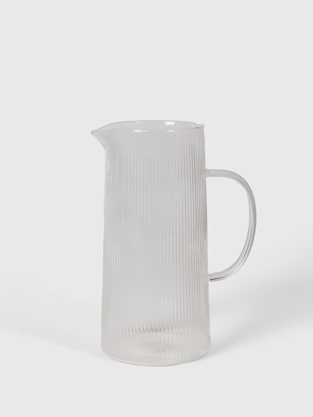 Pichet ribbed clair