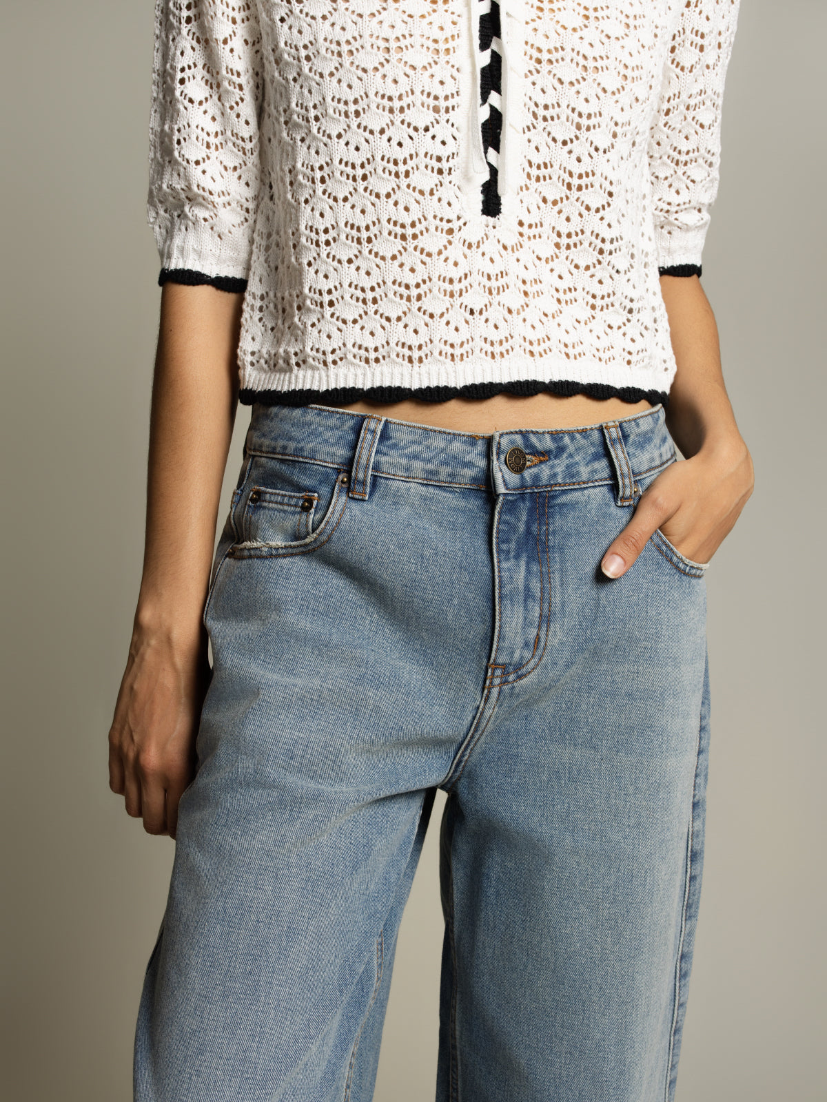 Baggy jeans with cuff