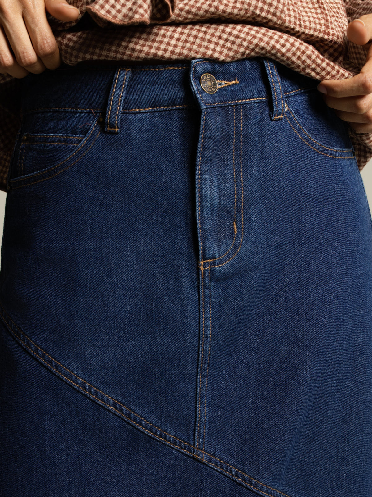Jupe denim asymétrique