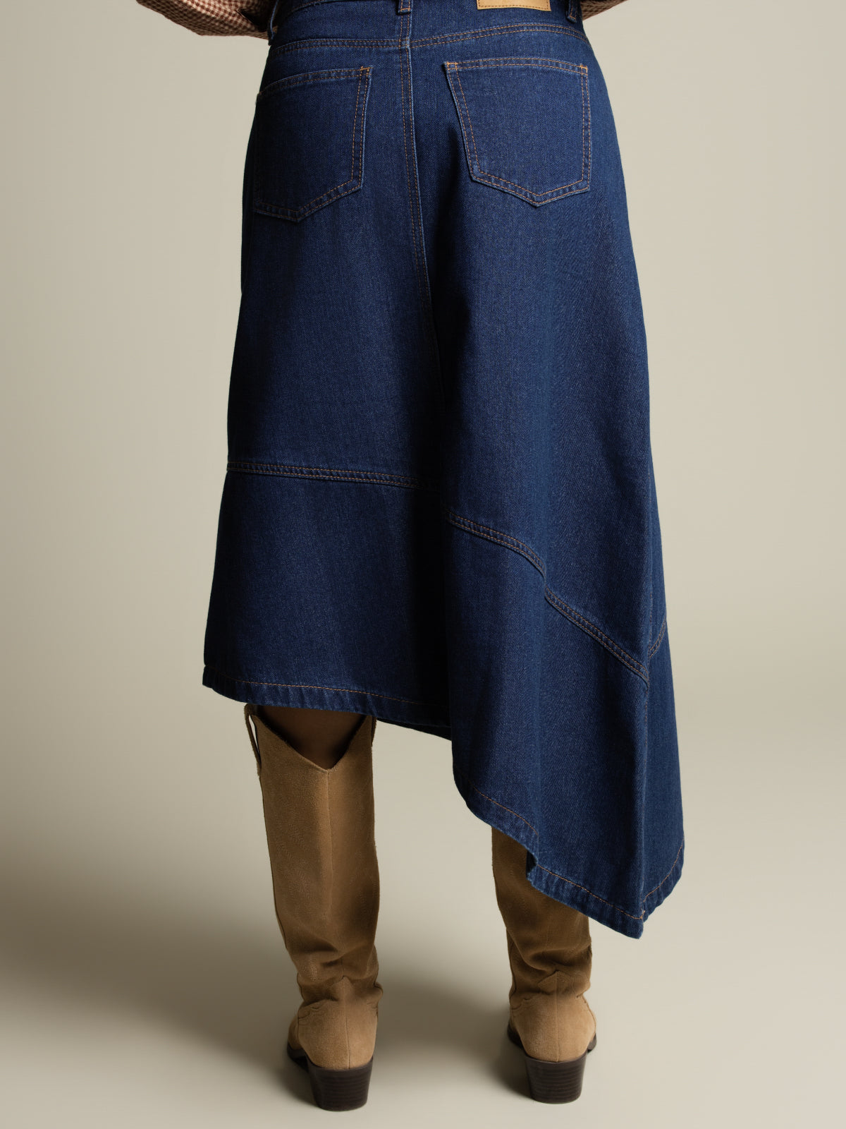 Jupe denim asymétrique