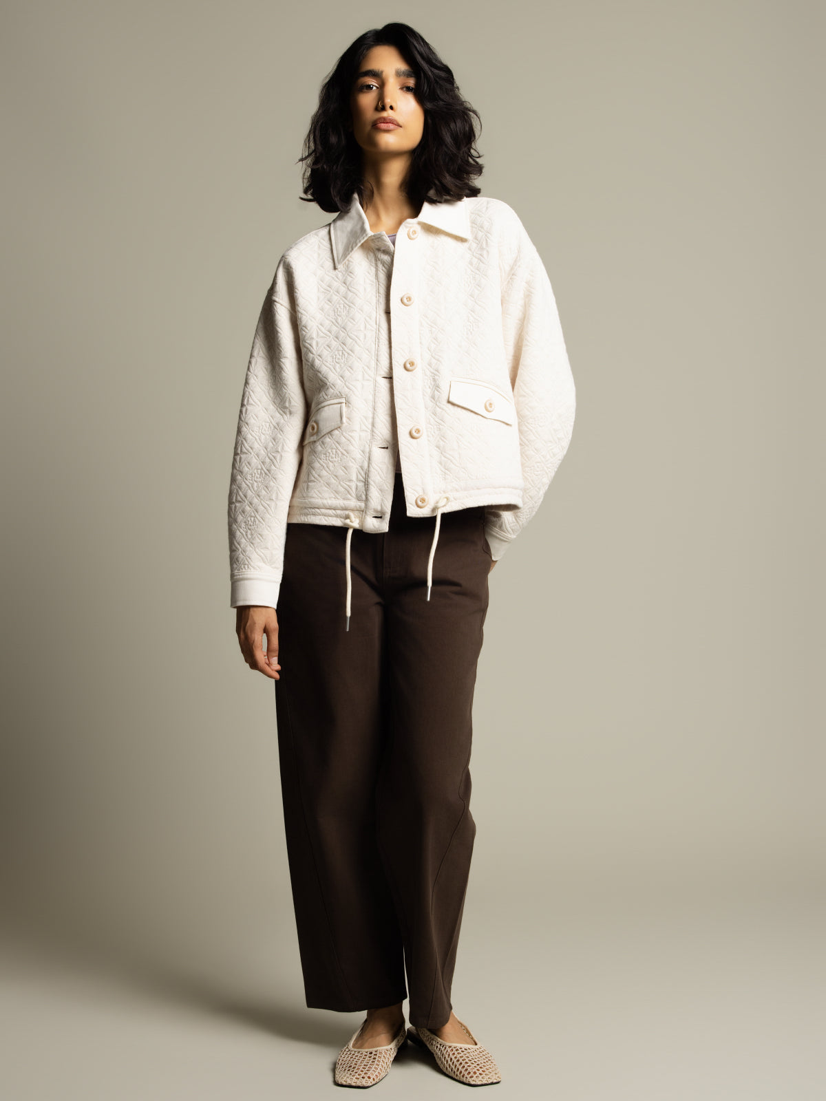 Veste tricot matelassée