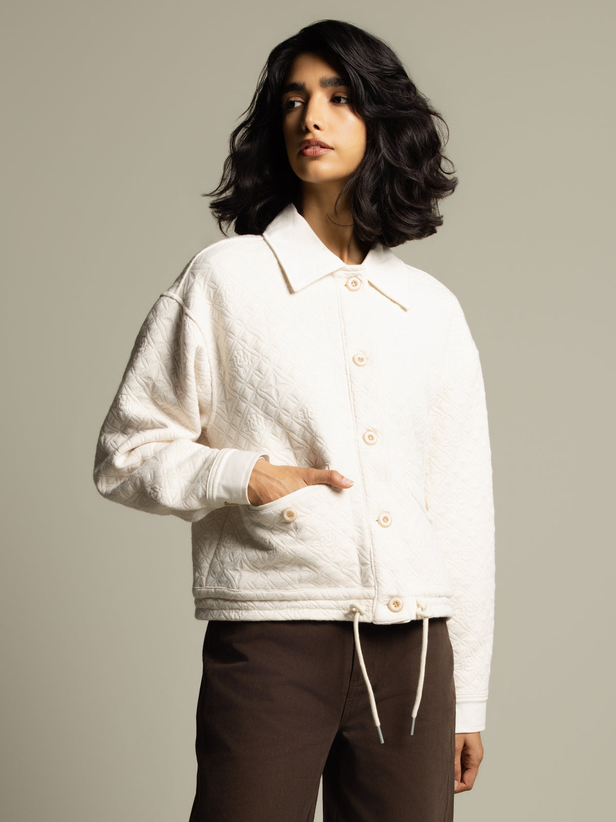 Veste tricot matelassée
